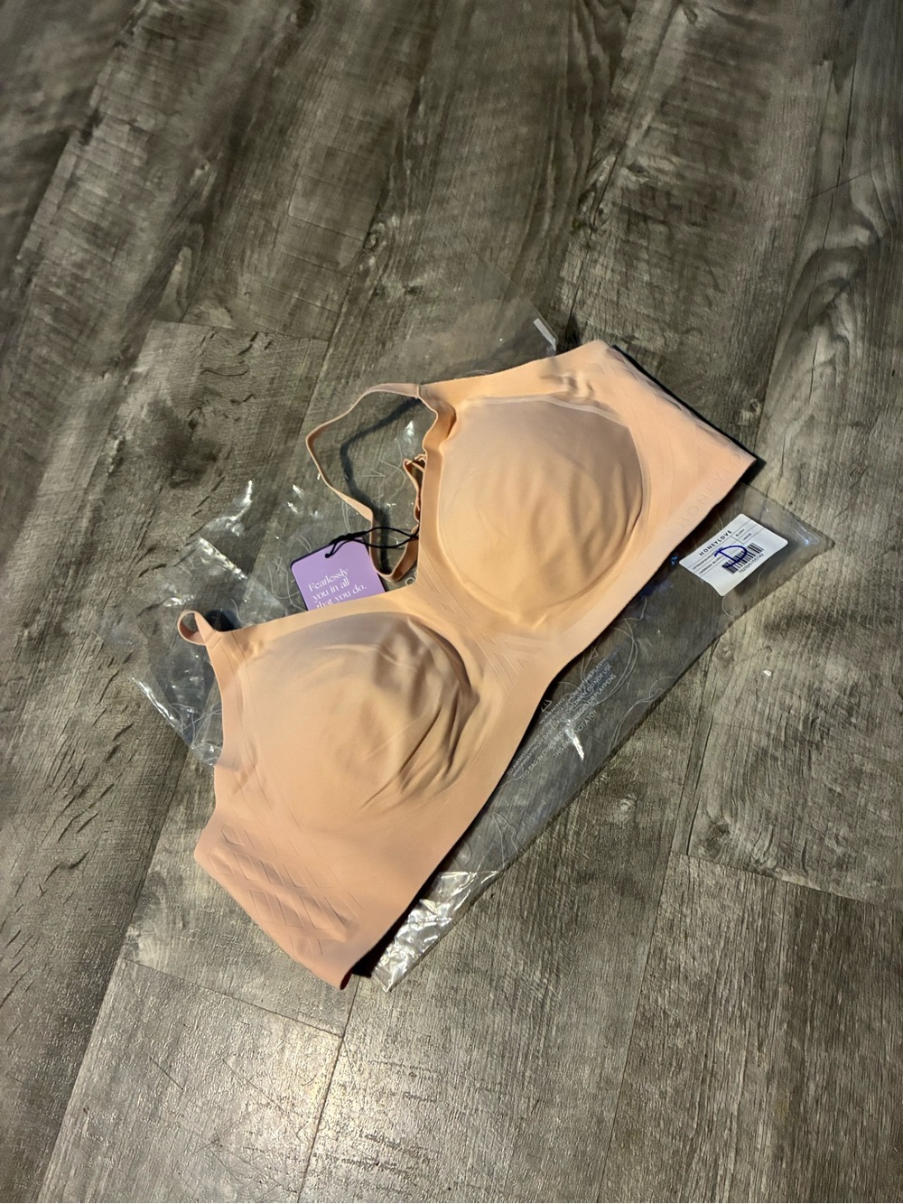 Women’s Honeylove LiftWear Silhouette Bra Blush New SZ L NWT